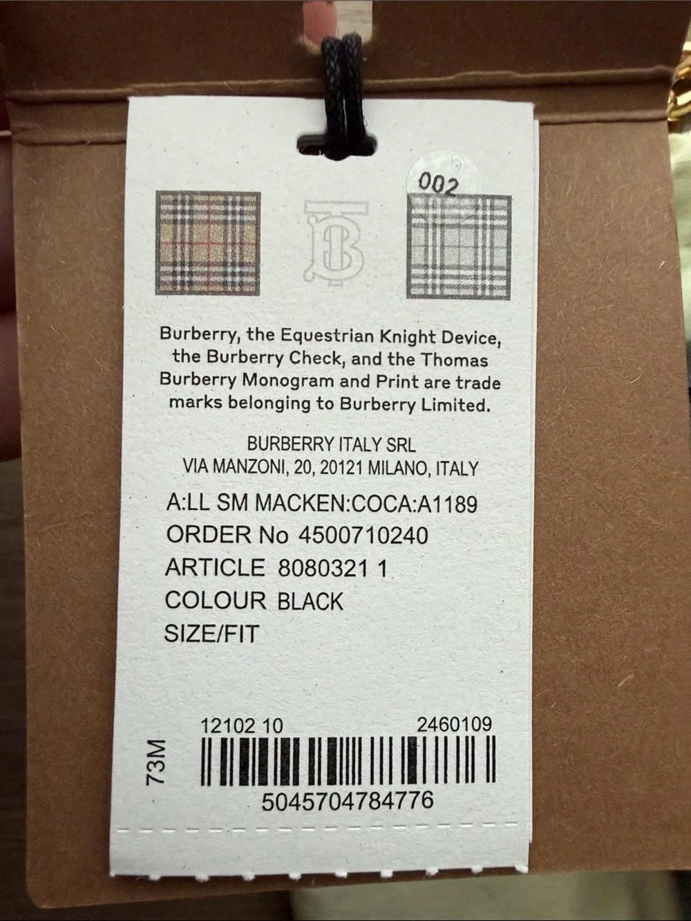 NWT Burberry Macken Bag